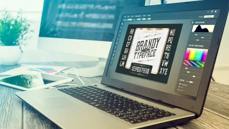 Fonts in use laptop