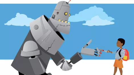 Students can tell Wagbot about their problems at school