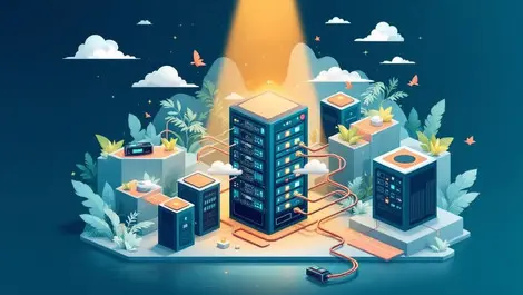 Modern data center servers gpus southeast asian tropical architecture