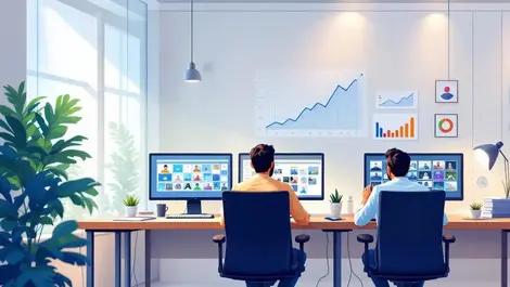 Indian office team labeling images for high value tech contract