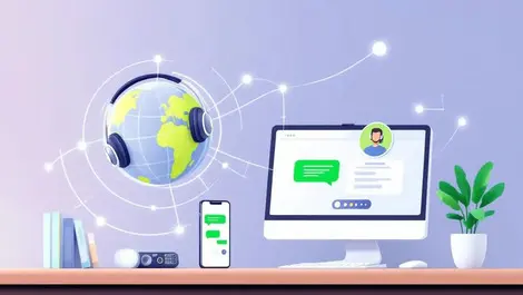 Global integrated voice communication desk smartphone headsets