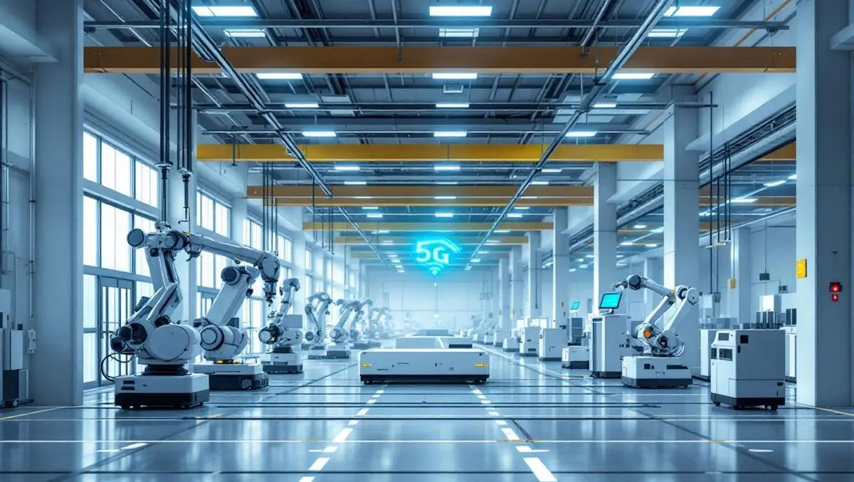 Asian smart factory 5g enabled robots agvs private wireless net