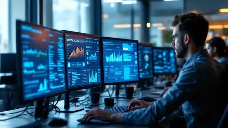 Corporate security ops room identity access dashboard crew breach response